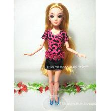 Customized 3D Princess Doll Blond Hair Plastic Kids Christmas Toy